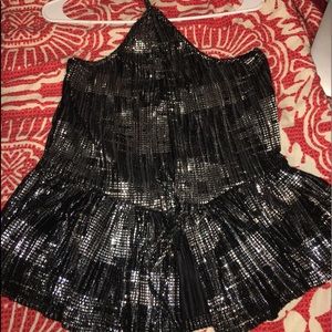 Fashion Nova Metallic Halter Top